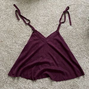 Purple velvet tank top